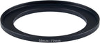 58mm Lens to 72mm Camera Lens Adapter 58mm to 72mm Step Up Ring Adapter Ring for All Brands of UV ND CPL, with Premium Lens Wiping Cloth 2 Pack (58mm-72mm)