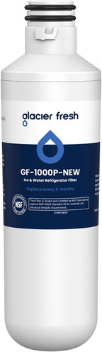GLACIER FRESH Water Filter LT1000PC Replacement for LG Refrigerator, Compatible with LG LT1000P/PC/PCS, LT1000PC, LT-1000PC, MDJ64844601, ADQ747935 ADQ74793504 Water Filter (1 Pack)