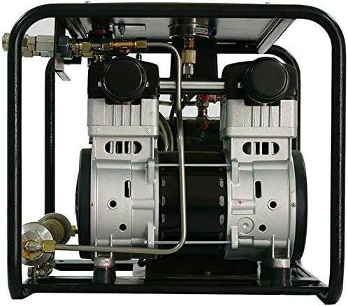 110V 1100W for Scuba Hookah Diving Air Compressor 115 PSI Electronic Pump with 1 x 50 Feet Hose & 1 x Respirator, Two Air Outlets