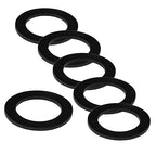 6PCS Sealing Ring for Kitchen Sink Filter, Flat Rubber Gasket for Drain Pipe, Gasket for Waste Pipe, 1.97-inch Drain Pipe, Siphon Pipe for Sink Odor Collector, 50mm Inclined Sliding Joint Rubber Ring