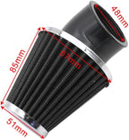 High Performance 48mm Motorcycle Air Filter, Dirt Bike Air Filter Compatible with HONDA YAMAHA SUZUKI ATV SSR TTR Dirt Bike, Inlet ID 48mm-Blue