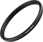 62mm to 58mm Step Up Ring Filter Adapter Black Metal Step up Adapter Rings Compatible with All Brand UV CPL ND Camera Lens Filter Step Down Ring (62mm-58mm)