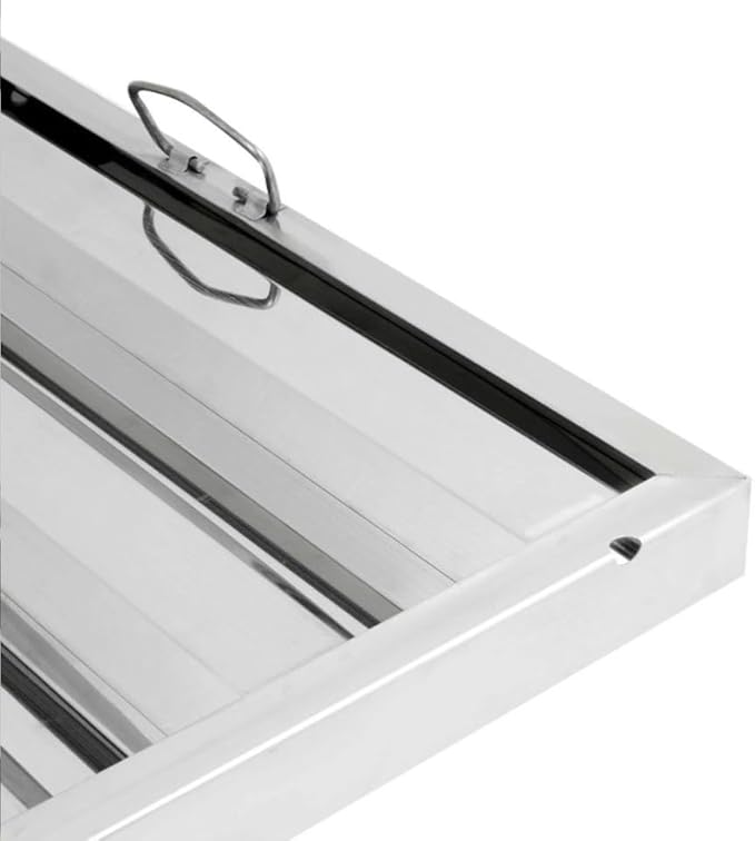 Soro Essentials- 20" W x 16" H Stainless Steel Commercial Kitchen Hood Filter with Handles- Hood Filters Range Hood Filter Range Hood Baffle Grease Filter for Restaurant Kitchen Exhaust Hoods