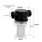 Precision Inline Filter 40 Mesh - 1/2 3/4 1 Inch Stainless Screen for Water Treatment & Greenhouse Systems(1 inch)