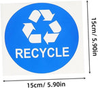 8pcs Garbage Sorting Stickers Waste Recycling Labels for Trash Can Adhesive PVC Sticker for Home School