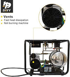 110V 1100W for Scuba Hookah Diving Air Compressor 115 PSI Electronic Pump with 1 x 50 Feet Hose & 1 x Respirator, Two Air Outlets