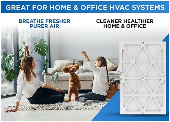 Glasfloss ZL 21.5x23.5x1 MERV 10 (FPR 5-6) AC Furnace Air Filters. (Box of 6). Actual Size: 21.5 x 23.5 x 7/8
