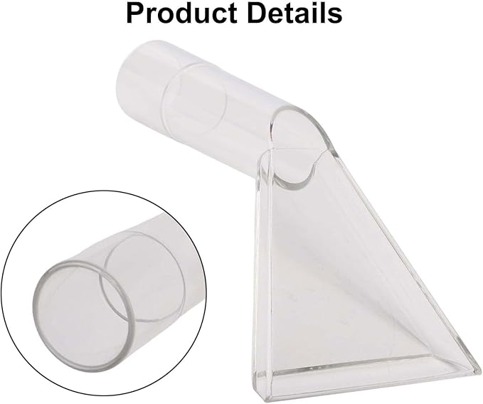 Upholstery Nozzle Spray Extraction Tool Carpet Sofa Cleaner Attachment,Transparent Design, Clear Tips Plastic Vacuum Accessory For Portable Truck Cleaning Equipment Fabric Furniture(small clear tip)