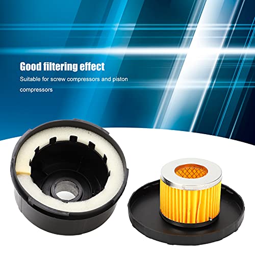3/4 25mm Air Compressor Silencer, Plastic Shell Round Muffler Filter Intake Dia 80mm