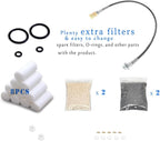 PCP Air Compressor Filter Dryer 4500Psi 30Mpa, High Pressure Pump Oil Water Seperator for PCP Rifle, Air Guns, SCUBA Cylinders Tank, with Quick Connector, Filtration Replacements (blue)