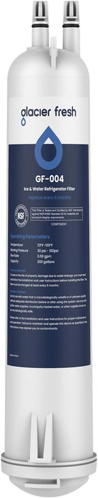 GLACIER FRESH EDR3RXD1 Refrigerator Water Filter, Compatible with 4396841, KAD3RXD1, WHR3RXD1, 4396841, 4396710, Filter 3, 46-9083,46-9030, 9030, 9083 Refrigerator Water Filter, 1 Pack