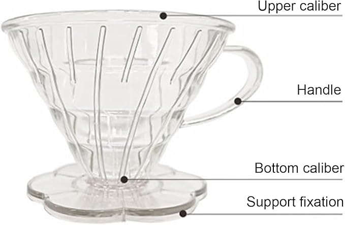 Cone Shape Coffee Filter Cup with Comfortable Grip Portable Dripper Household Hand Brewed Maker Coffee Filter