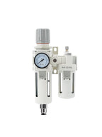 1/2" PT Compressed Air Filter Regulator Lubricator Combo Water/Oil Trap Separator Air Filter Pressure Regulator Manual Drainage AC4010-04D (1/2" NPT, Automatic Drainage)