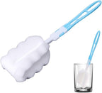 360° Rotatable Head Soft Bottle Brush - Foam Bottle Brush | Non-Scratch Washing Scrubber Cleaner | Foam Brush for Tumblers | Bottle Soft Brush | Baby Bottle Sponge Brush | Easy Clean Sponge Brush