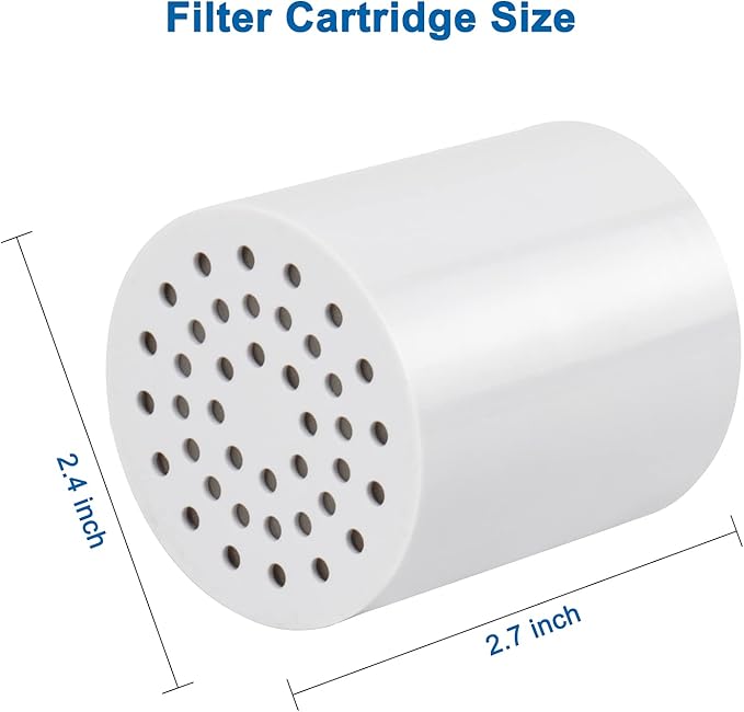 NearMoon 15 - Stage Replacement Cartridge Universal High Output Shower Filter with VC, Reduce Hard Water, Heavy Metal Impurity, Improve Skin & Hair, Fit Any Similar Filter (4 pack)