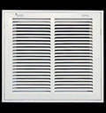 10" X 8" Steel Return Air Filter Grille for 1" Filter - Easy Plastic Tabs for Removable Face/Door - HVAC DUCT COVER - Flat Stamped Face -White [Outer Dimensions: 11.75w X 9.75h]
