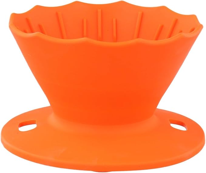 Portable Coffee Dripper, Silicone Collapsible Design for Easy Pour Over Making, for Travel and Outdoors (red)