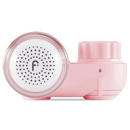 Filterbaby Skincare Filter 2.0, Bathroom Sink Filter Faucet for Skin Care, 99.9% Chlorine Removal – 0.000001 mm Carbon Fiber, Clinically Tested, Skin Hydration in 2 Weeks (Light Pink)