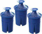 Elite Water Filter Lasting 6 Months-Efficient Long-Life Elite Filter, Replacement for Brita Pitcher Water Filter and Dispensers, Etc.,BPA FREE,3 Count(Blue)