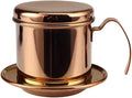Stainless Steel 304 Vietnamese Coffee Filter Cup Drip Pot Simple And Portable Household Coffee Filter Cup Traditional Tool(Rose gold)