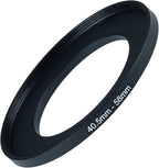 40.5mm to 58mm Step Up Ring Filter Adapter Black Metal Step up Adapter Rings Compatible with All Brand UV CPL ND Camera Lens Filter Step Down Ring (40.5mm-58mm)