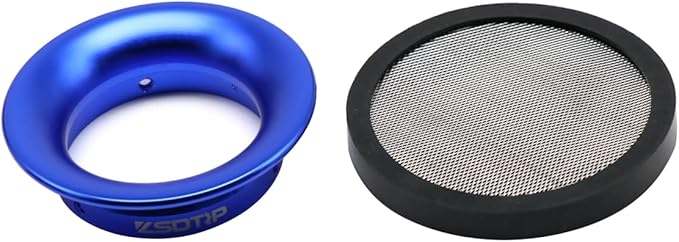 Carburetor Carb Velocity Stack Air Filter Cleaner Modified Trumpet Aluminum Alloy with Sponge Filter Steel Mesh for PWK32-34mm Short Style Fast Intake Suggest for Small Displacement (Blue, 55mm)