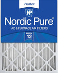 Nordic Pure 20x25x4 (Actual Size: 19 1/2 x 24 1/2 x 3 5/8) Pleated MERV 12 Air Filter 1 Pack