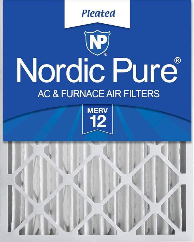 Nordic Pure 16x24x4 (Actual Size: 15 3/8 x 23 3/8 x 3 5/8) Pleated MERV 12 Air Filter 1 Pack