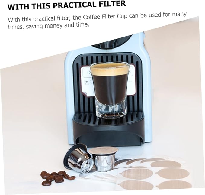 Homoyoyo 4pcs Reusable Coffee Filter Cups Multi-function Drainers for Home Office and Coffee Shops Design Fine Mesh for Better Flavor Extraction