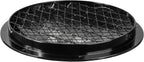 Repa Market 8" Inch Scratch Resistant Black Soffit Air Vent Cover - Aluminum Louvered Round Gable Vent with Mesh Screen - Exhaust/Intake Ventilation Grill for House - Outdoor Metal Duct Grate