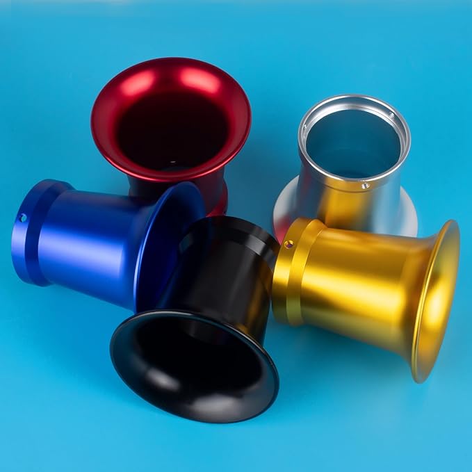 50mm Carburetor Air Filter Trumpet Velocity Stack Funnel CNC Alloy Parts Fit for PE VM 21mm,24mm,26mm,28mm,30mm, for Honda Yamaha Kawasaki ATV Dirt Bike Carb Intake Wind Horn Cup. (gold)