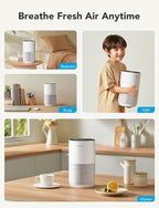 GoveeLife Mini Air Purifier for Bedroom, Smart Filter Air Purifier with App Alexa Control for Pet Hair, Odors, Pollen, HEPA Portable Air Cleaner with 3 Speeds, 2 Modes, Timer, Aroma for Home