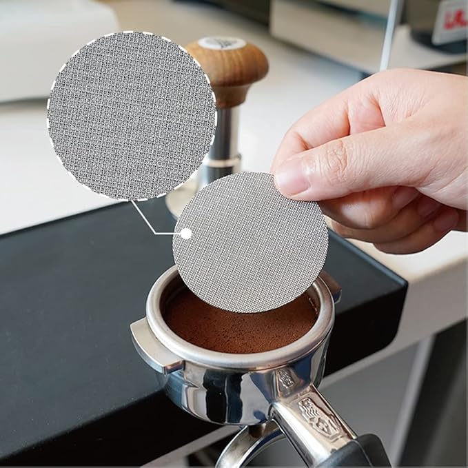 watchget 51 Espresso Puck Screen - Lower Shower Screen - 1.7mm Thickness Metal Reusable Coffee Filter for 51mm Protafilter Basket 316 Stainless Steel 150μm