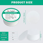Xin Tester 100 Pieces Nylon Disc Membrane Filters, 50 mm Diameter, 1µm Pore Size