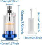 3 Pcs Mini in-Line Air Filter Water Oil Separator for Air Line with 5 Pcs Spray Tool Filter,1/4'' NPT Inlet and Outlet Oil Water Separator Airbrush Filter Moisture Separator