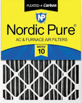 Nordic Pure 20x25x4 (Actual Size: 19 1/2 x 24 1/2 x 3 5/8) Furnace Air Filters MERV 10 Pleated + Carbon 1 Pack