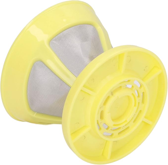 Coffee Strainer Stainless Steel Fine Mesh Pour Over Coffee Dripper Hand Drip Filter Cone for Home Office Travel Camping Portable Reusable Easy Clean Dishwasher Safe (Yellow)