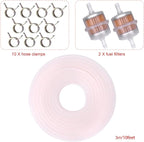 3/16 Inch ID Fuel Line Hose With 2Pcs Fuel Filters +10 Clamps for Kawasaki Lawn Mower Small Engines Generator Mini Bike dirtbike