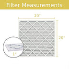 Lamons 20"x20"x1" Xtreme Plus Air Guard Pleated Filter, MERV 8 (Pack of 4)