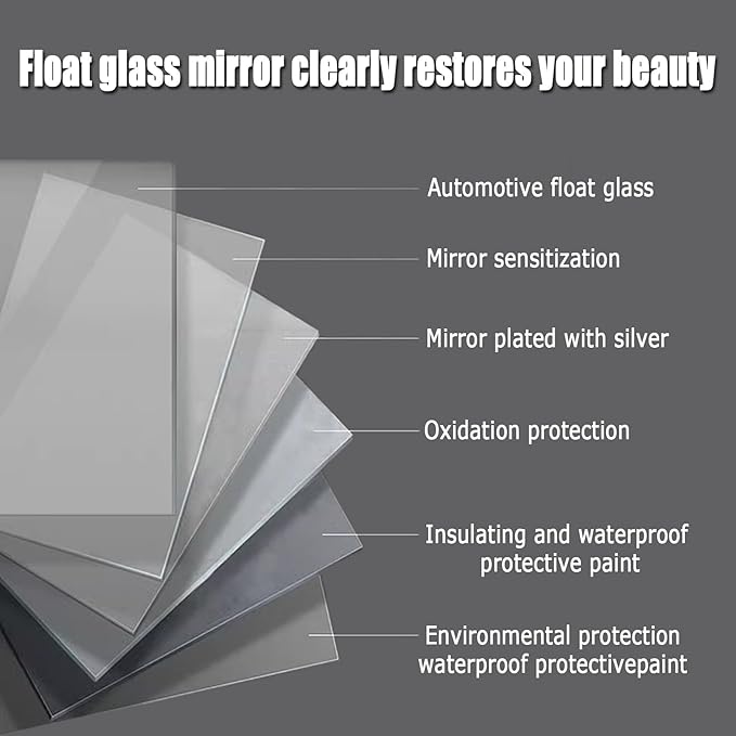 Bathroom Mirror with LED Lights, Backlit Illuminated Bathroom Mirror Wall Mounted Multifunction Vanity Mirror with 3 LED Light Color Dimmable and Demister Pad,(B,H60*W80CM/H23.6*W31.4IN)
