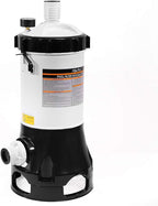 XtremepowerUS Pool Cartridge Filter System w/Built-in Pump for Above Ground Pools with Pressure Gauge, White/Black