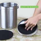 Abakoo Compost Bin Filters, 12 Packs, Activated Carbon Filters for Kitchen Compost Pail Filters Replacement for 1.6/1.8 Gallon Compost bin, 8.45 Inches, 6mm Thickness