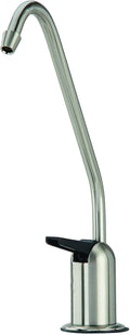 Watts Premier Standard Non-Air Gap Auxiliary Faucet with 1/4" Supply Tubing Connection for RO Reverse Osmosis Water Filtration Systems, Touch N'Flow Spring Loaded Handle, Brushed Nickel