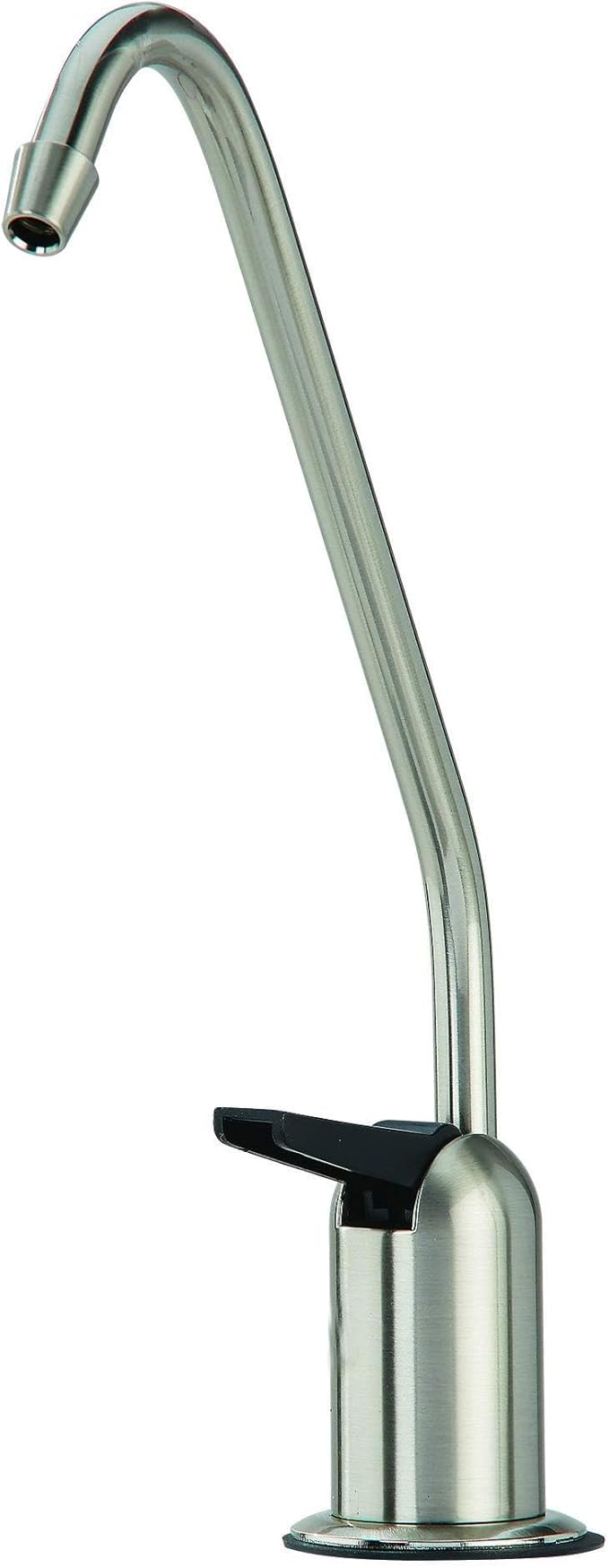 Watts Premier Standard Non-Air Gap Auxiliary Faucet with 1/4" Supply Tubing Connection for RO Reverse Osmosis Water Filtration Systems, Touch N'Flow Spring Loaded Handle, Brushed Nickel