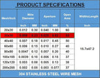 Stainless Steel #30Mesh -Size:15.7"x47.2"(40x120cm) SS304 Wire Mesh Screen,for Vent,Cage,Garden, Window Screen, Filter Mesh