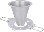 iBasingo Titanium Coffee Filter Pour Over Coffee Dripper with Foldable Holder Metal Cone Filter Paperless Reusable Portable for Home, Work, Outdoor Travel, Camping Ti6004P
