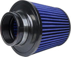 KYOSTAR Carbon Fiber 3" (76mm) High-Flow Air Filter, Reusable Cone Cold Air Intake, High Performance, Washable, Clamp-On High Flow Air Kit, Flange Diameter: 3 Inch, Filter Height: 6.7 Inch, Blue