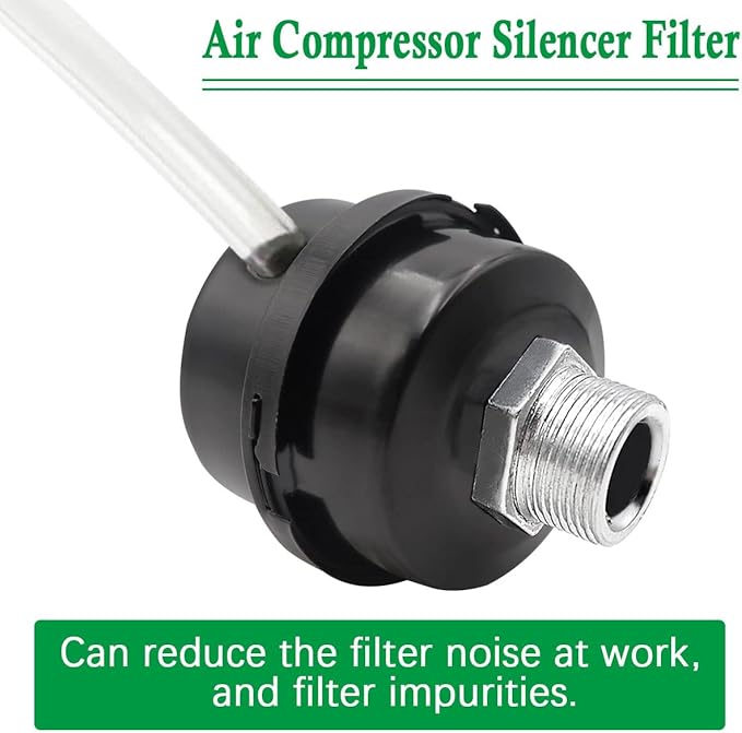 3PCS 1/2" Thread Air Compressor Silencer,20mm Air Compressor Intake Filter Sound Muffler Accessories,Air Compressor Muffler Accessories for generators,blowers, exhaust ports O-H-067-1/2