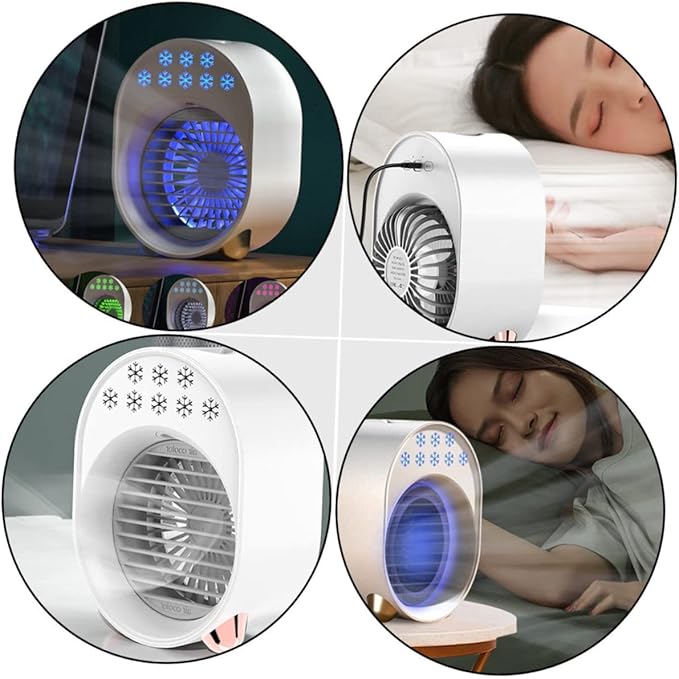 Cabilock 1pc Usb Desktop Air Cooler Conditioner Fan Multi-filtering Compact Design for Clean Office Outdoors