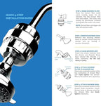 AquaBliss High Output Universal Shower Filter with Replaceable Multi-Stage Filter Cartridge – Transform Itching, Eczema & Acne into Glowing Hair, Nails & Skin Fast - Chrome (SF220)
